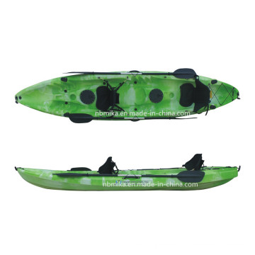 Kayak plástico de la pesca del Rotomolding Sit-on-Top de tres personas